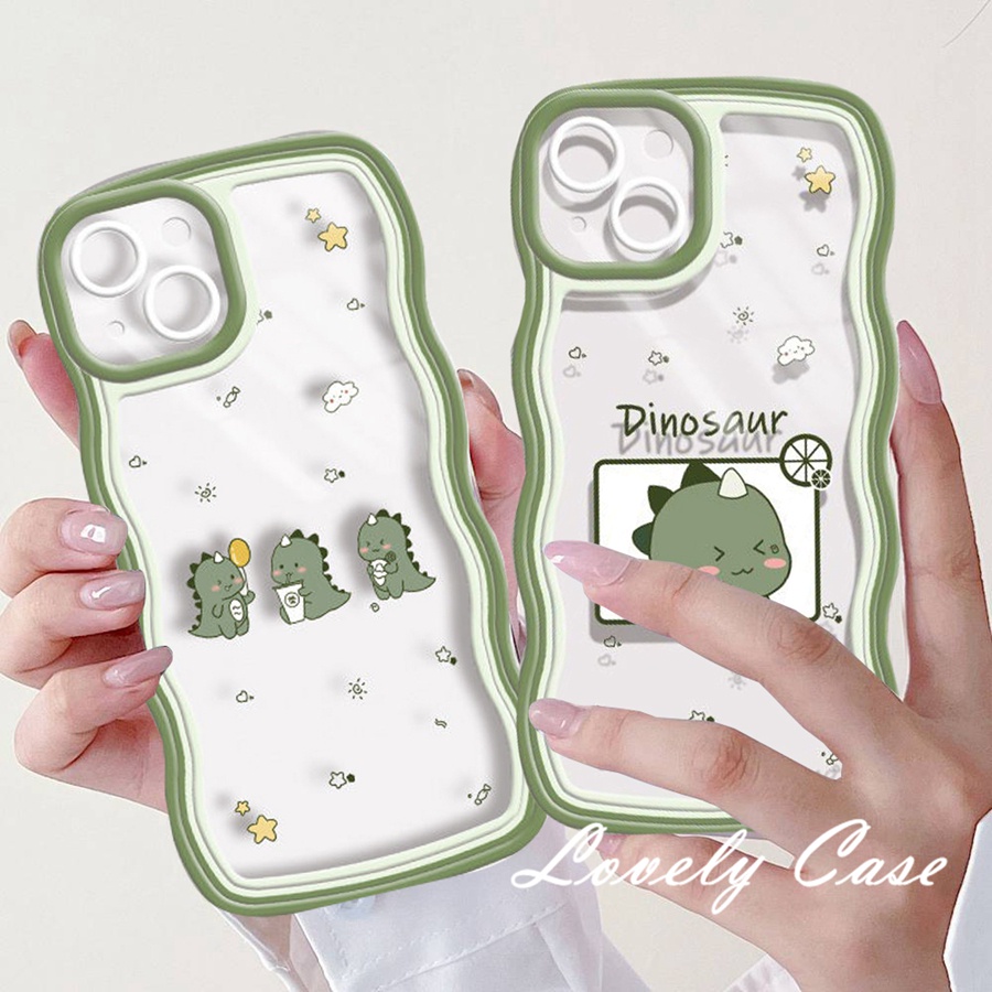Ốp Điện Thoại Mềm Trong Suốt Hình Khủng Long Cho IPhone 14 13 12 11 Pro Max X XR Xs Max 8 7 6 6s + SE 2020