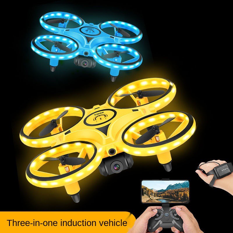 ▬∈Ramper UFO Watch Hand Cử chỉ Máy bay cảm ứng không người lái từ trên Bốn trục điều khiển xa Đồ chơi nam thông minh