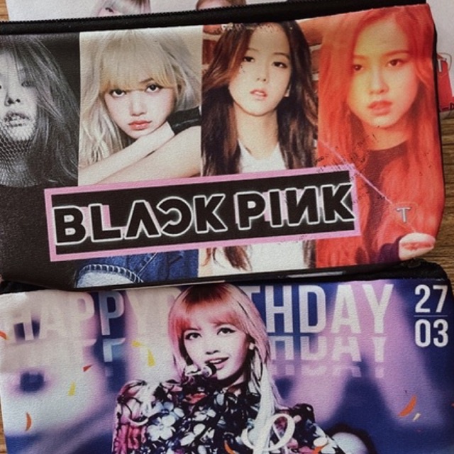 Bóp viết Blackpink vải simili kích thước 20x10 cm