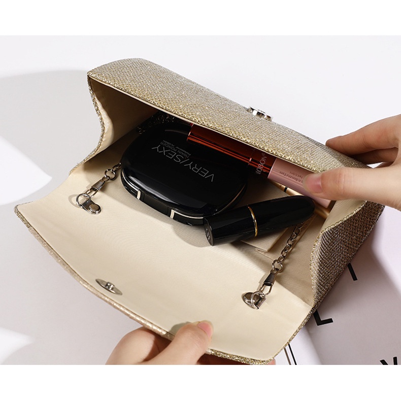 Túi Xách Tay Đính Kim Tuyến Lấp Lánh Thời Trang Dành Cho Nữ