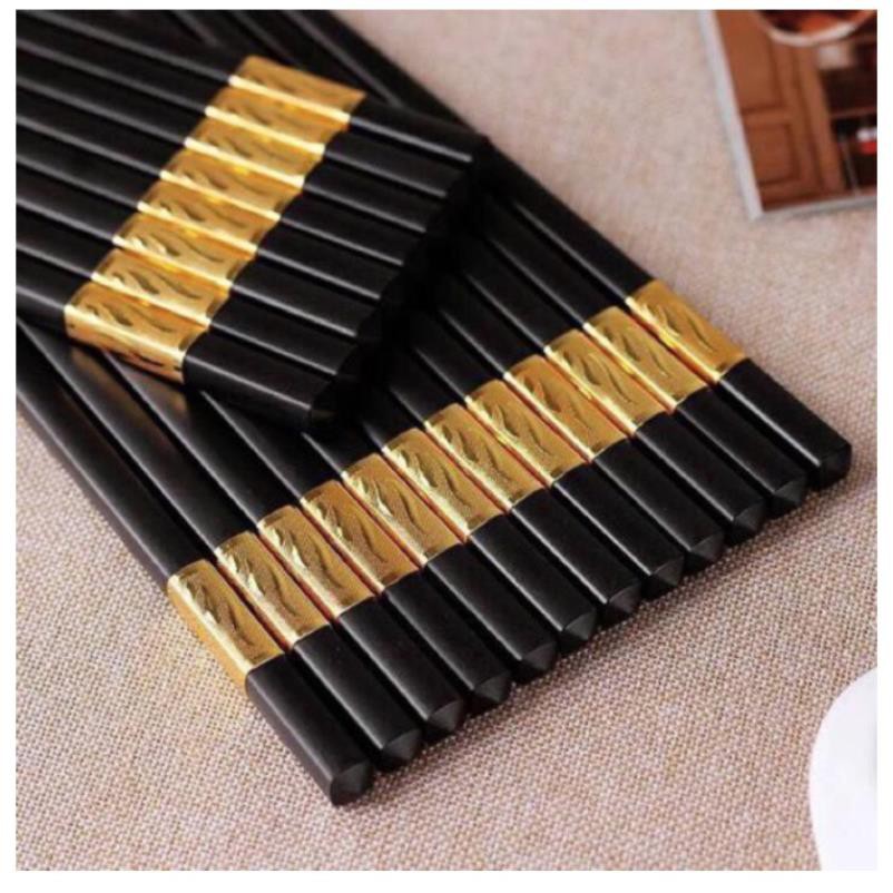 HOT [FREESHIP❤️]HỘP 10 ĐÔI ĐŨA KHẢM VÀNG NHẬT BẢN SANG TRỌNG