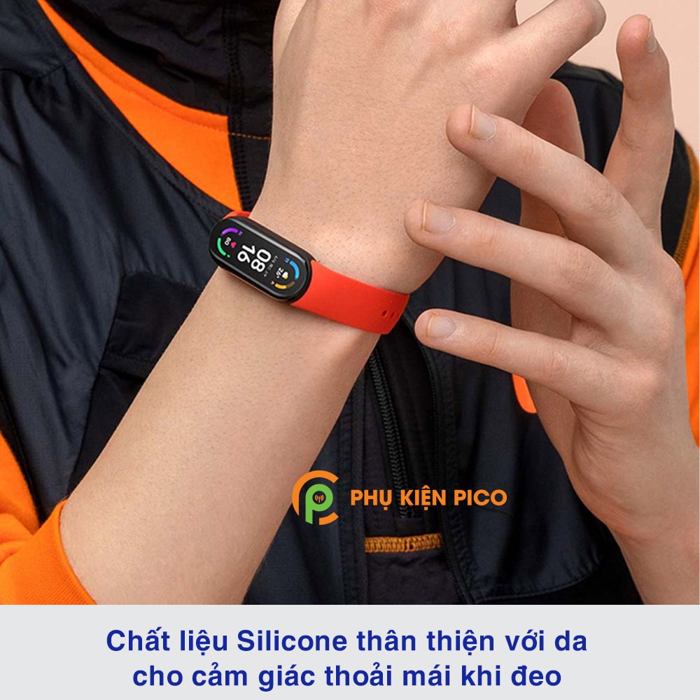 Dây đồng hồ Xiaomi Mi Band 6 Silicon siêu mềm phong cách thể thao nhiều màu - Dây silicon MiBand 6