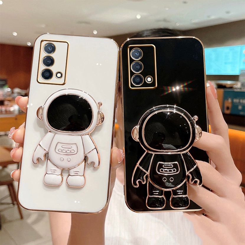 Ốp Điện Thoại Silicon Hình Phi Hành Gia Có Giá Đỡ Cho Realme GT Master Edition Q5 Q3 Pro Carnival Q5i Q3S Q3T