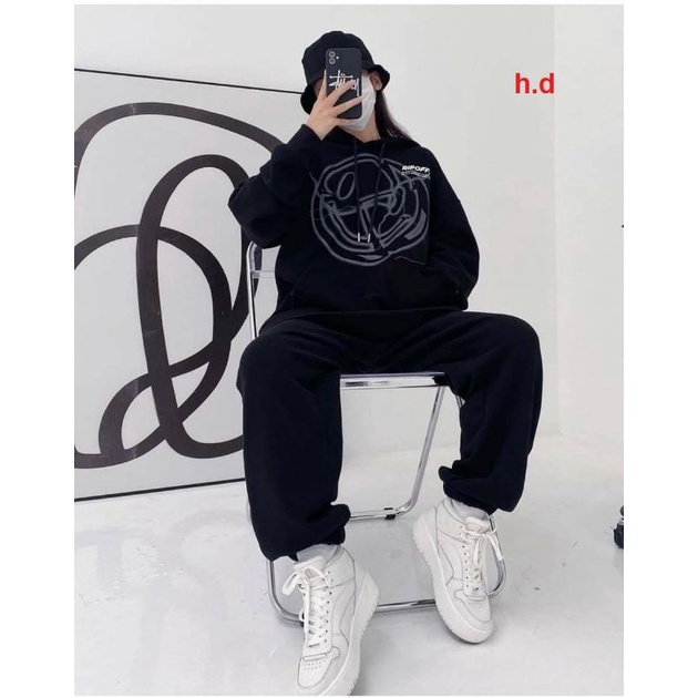 Sét Bộ thu đông nam nữ SWeater ComBus; Vòng tròn Ulzzang tay bồngÁo thun dài tayĐồ mặc nhà 2021