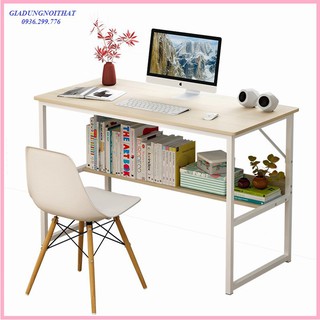 RE0042 Bàn làm việc gỗ 2 tầng 120x45cm