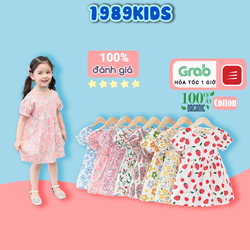 Váy cho bé gái 1989KIDS từ 1 đến 6 tuổi đầm bé gái hàn quốc,chất cotton mềm mại thoáng mát,hoạt tiết đáng yêu