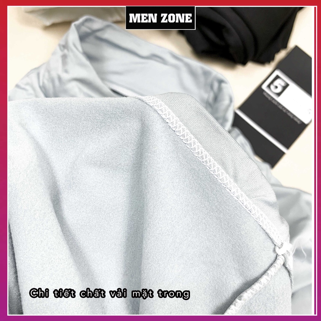 Áo Giữ Nhiệt Nam Lót Nỉ Cổ 5 Phân Siêu Ấm