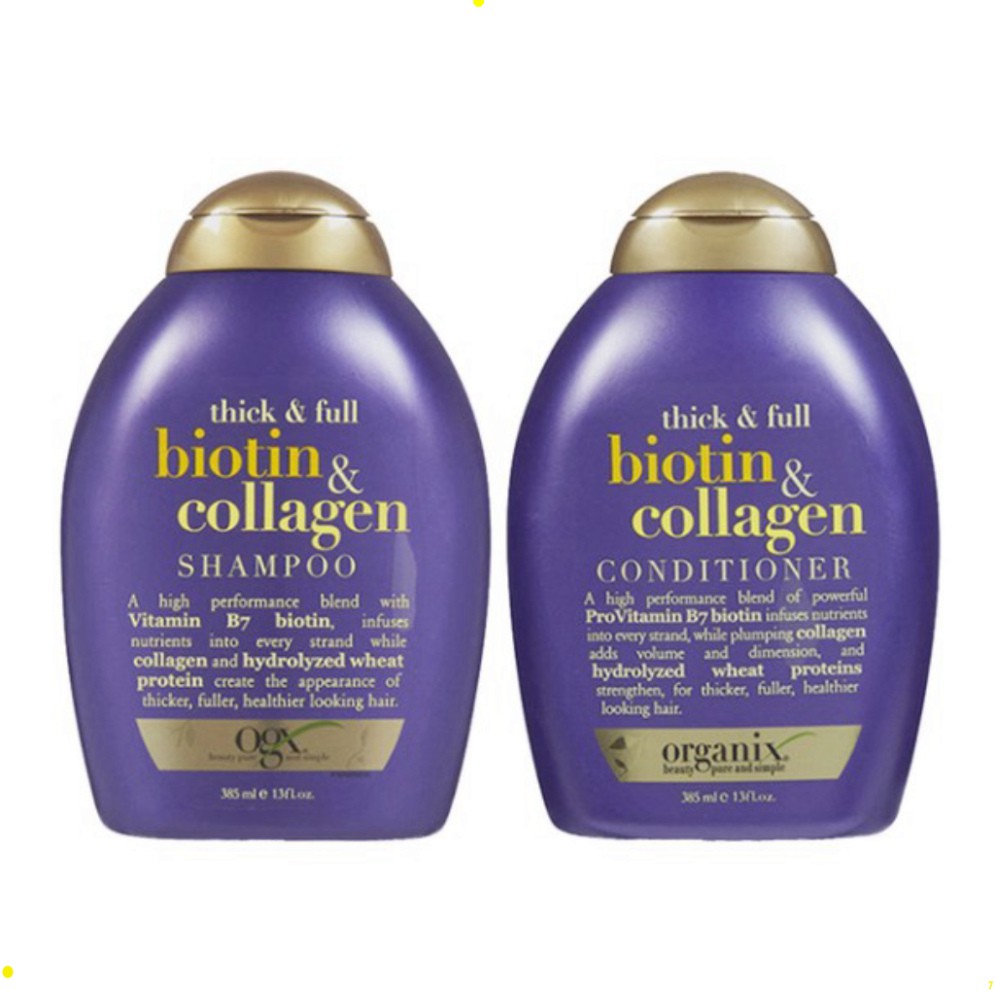 [ bộ gội xả ] Dầu gội Biotin Collagen tím trăng dưỡng mọc tóc , suôn dày , mượt tóc , lưu hương lâu Hot