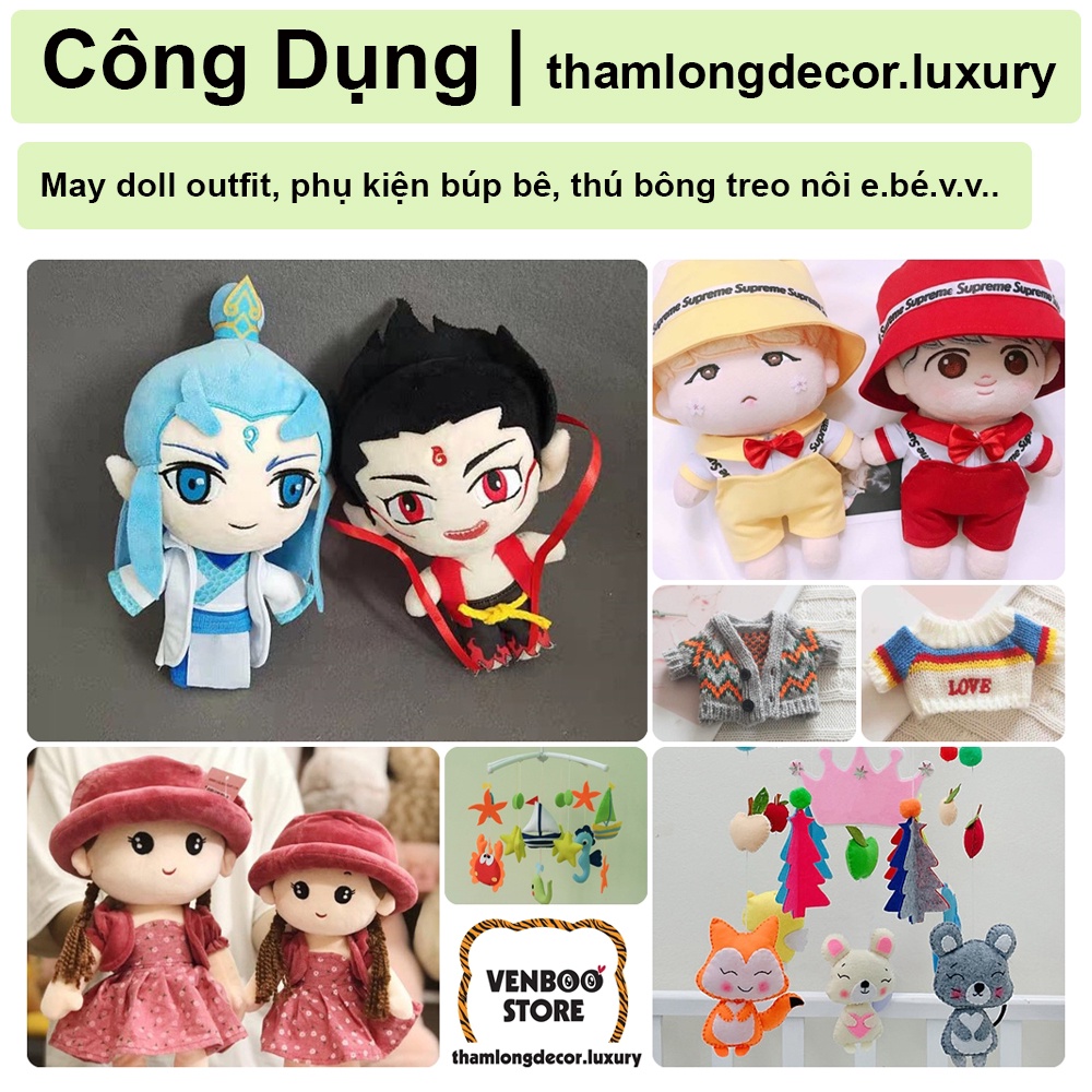 ️ [ Sale Nhanh ] Vải lông nhung mịn may doll outfit Kpop BTS21 | Full họa tiết