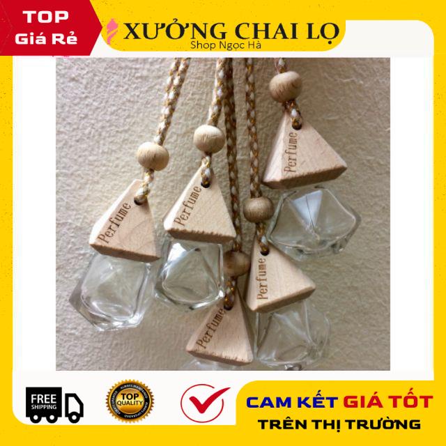 [GIÁ RẺ NHẤT] Vỏ lọ đựng tinh dầu treo xe có Logo chiết nước hoa , phụ kiện du lịch