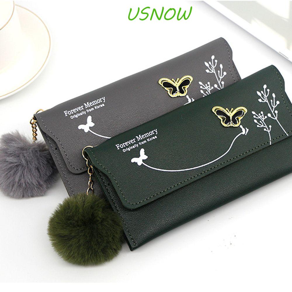 Ví Da PU Màu Trơn Kiểu Dáng Nhỏ Gọn Dùng Đựng Tiền Xu Dành Cho Nữ