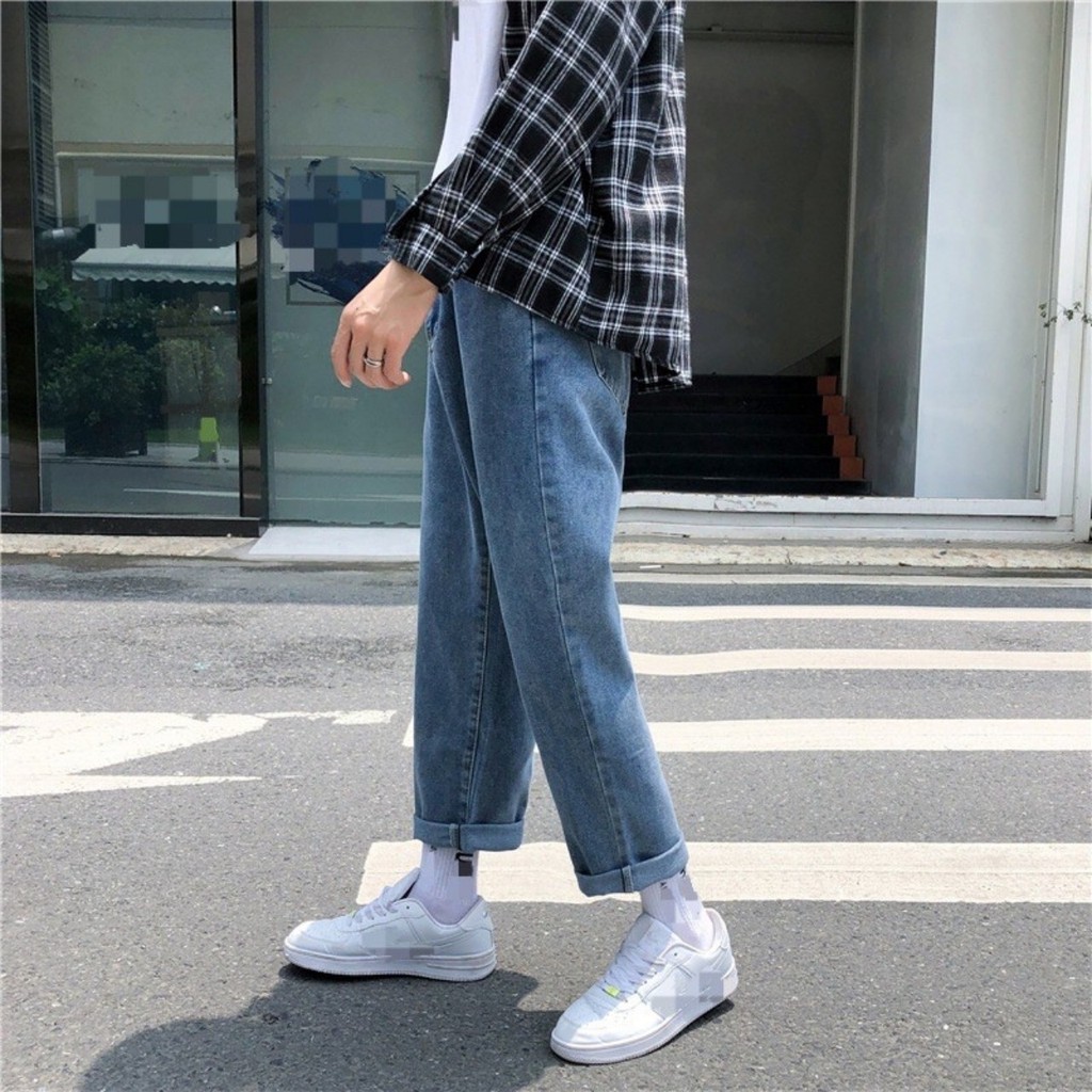 Quần Baggy Jean Nam, Quần Jean Nam Ống Suông, Quần Jean Basic Nam Đẹp Hàng Chuẩn Shop