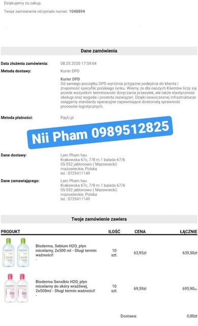 Có bill - Nước tẩy trang Bio 500ml