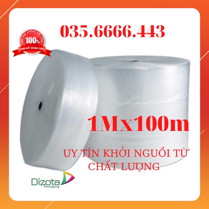 Cuộn Xốp Khí 1m x 100m) - Màng Xốp Hơi - Xốp Nổ - Gói Hàng - Đóng Bọc Hàng - Chống Sốc Bóng Khí Xốp chống sốc gói hàng