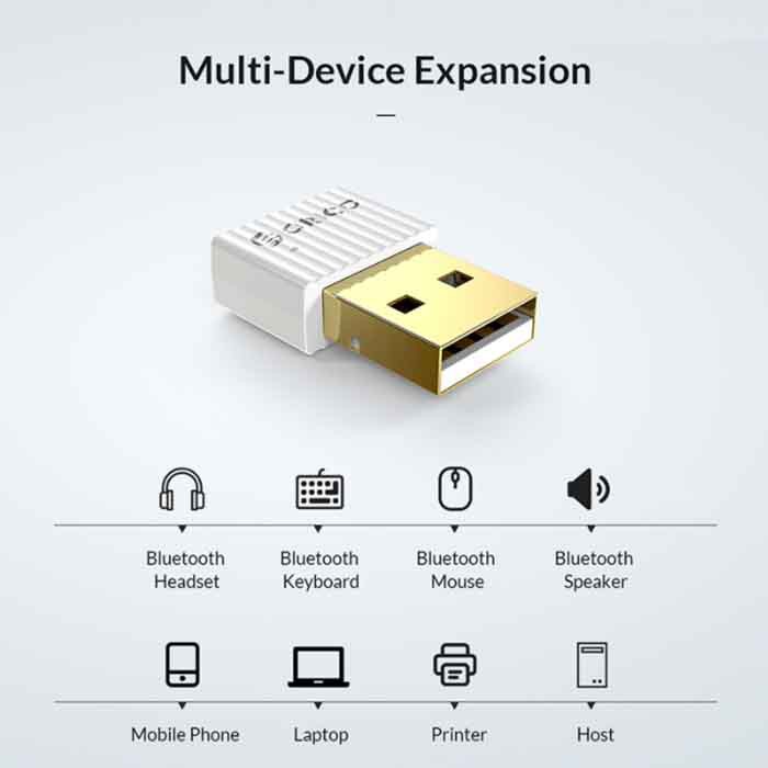 USB Bluetooth 5.0 ORICO BTA-508 – CHÍNH HÃNG ORICO – Hỗ trợ kết nối Bluetooth từ máy tính với các thiết bị khác