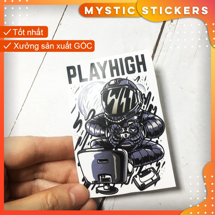 [PLAY2] 01 Sticker chống nước/dán laptop vali xe mũ bảo hiểm nhà cửa ...