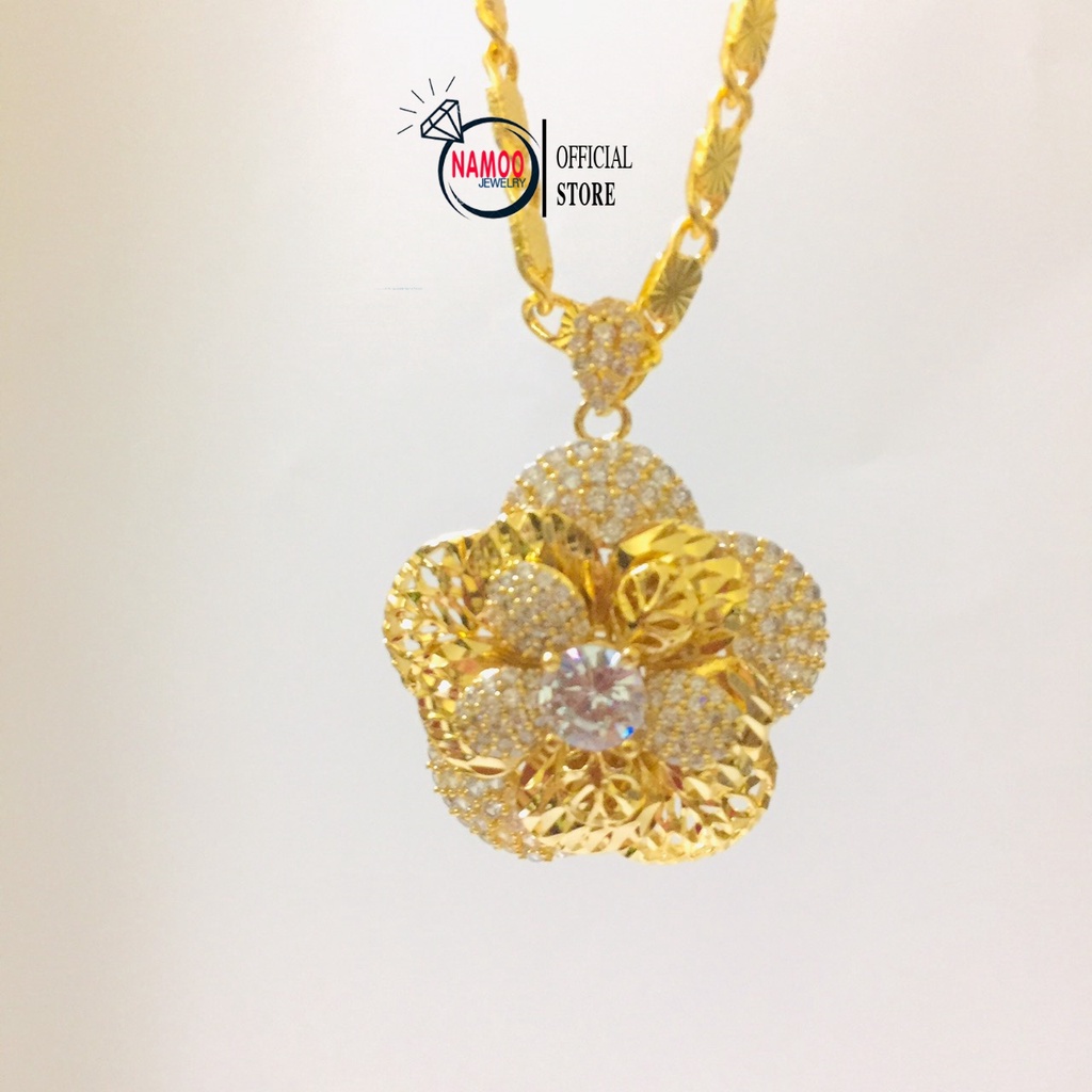 Dây Chuyên Hoa Mai Bản lớn V666 Kết hợp Dây Hoa THị V011 Bản Lớn Namoo Jewelry Chuyên Sỉ
