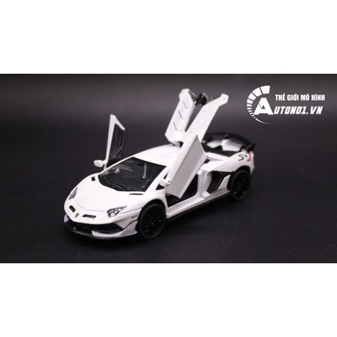 MÔ HÌNH XE LAMBORGHINI AVENTADOR SVJ WHITE 1:32 MINIAUTO 7469