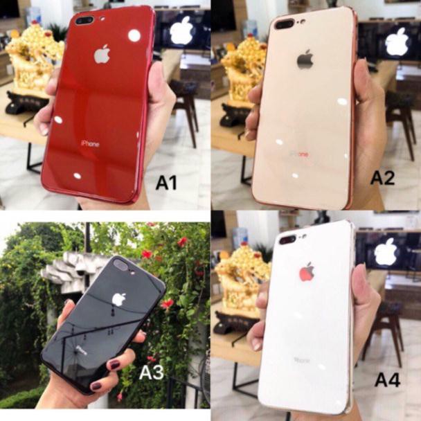 Ốp lưng iphone 6 , 6plus , 7 , 7 plus , X , Xr , Xsmax , 11 , 11 promax lưng kính cường lực , viền màu sang trọng