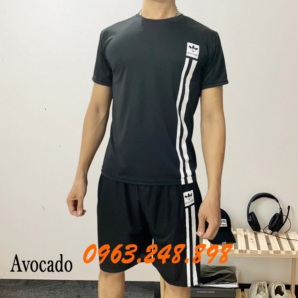 Bộ quần áo thể thao Avocado thun lạnh co dãn 4 chiều thấm hút mồ hôi cực tốt - Lazano Store - Bộ Thun Nam