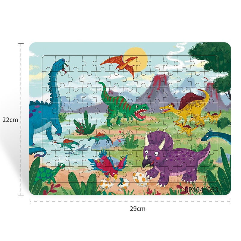 Bộ Đồ Chơi Xếp Hình Gồm 104 Mảnh Ghép Đáy Hình Động Vật 3 + Giáo Dục Sớm Cho Bé