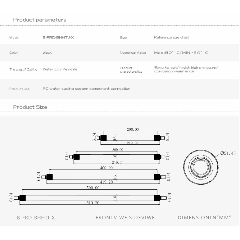Khối Làm Mát Máy Tính Xoay 360 Độ Bykski G1 / 4 '' B-FRD-Bhtj-X