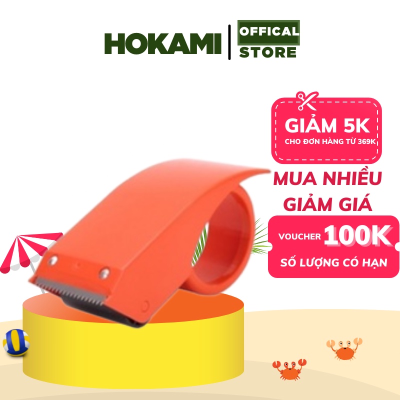 Cắt băng dính Deli cầm tay 200yard - 1 chiếc - E801 -  dụng cụ cắt băng dính cao cấp - HOKAMI STORE