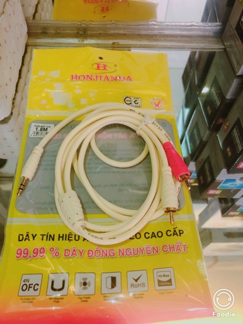 Dây 3.5 Ra 2 Đầu Bông Sen Honjianda 1.8M Dây Xịn