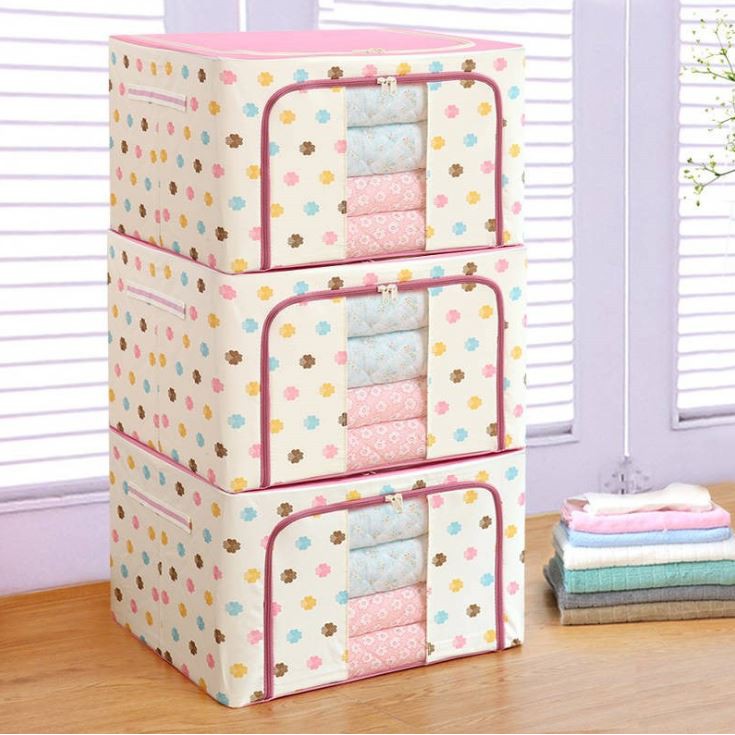 COMBO 3 Túi Đựng Chăn Màn Khung Sắt Gấp Gọn Cao Cấp 66 Lít Chính hãng Amalife