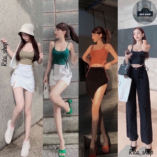Áo 2 dây Croptop cột sườn sexy