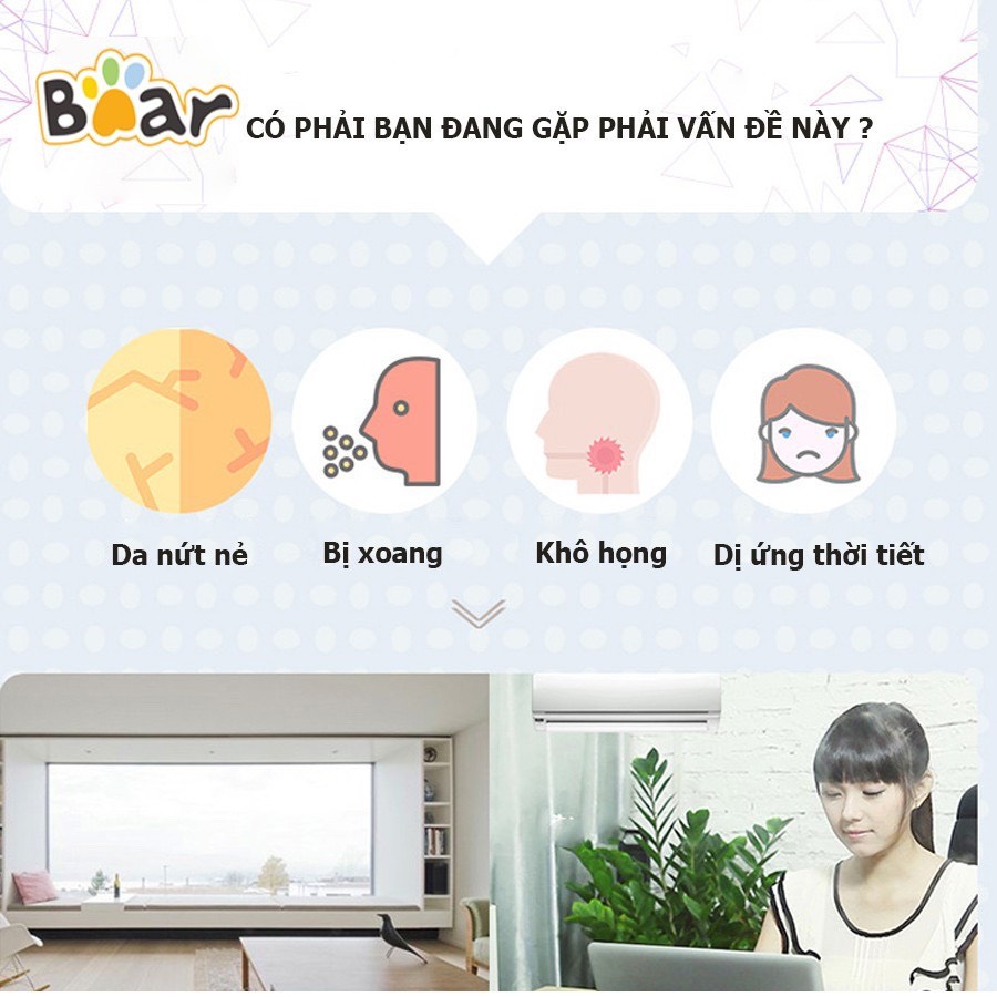 Máy phun sương khuyếch tán tinh dầu Bear 5L Chính Hãng BH12T