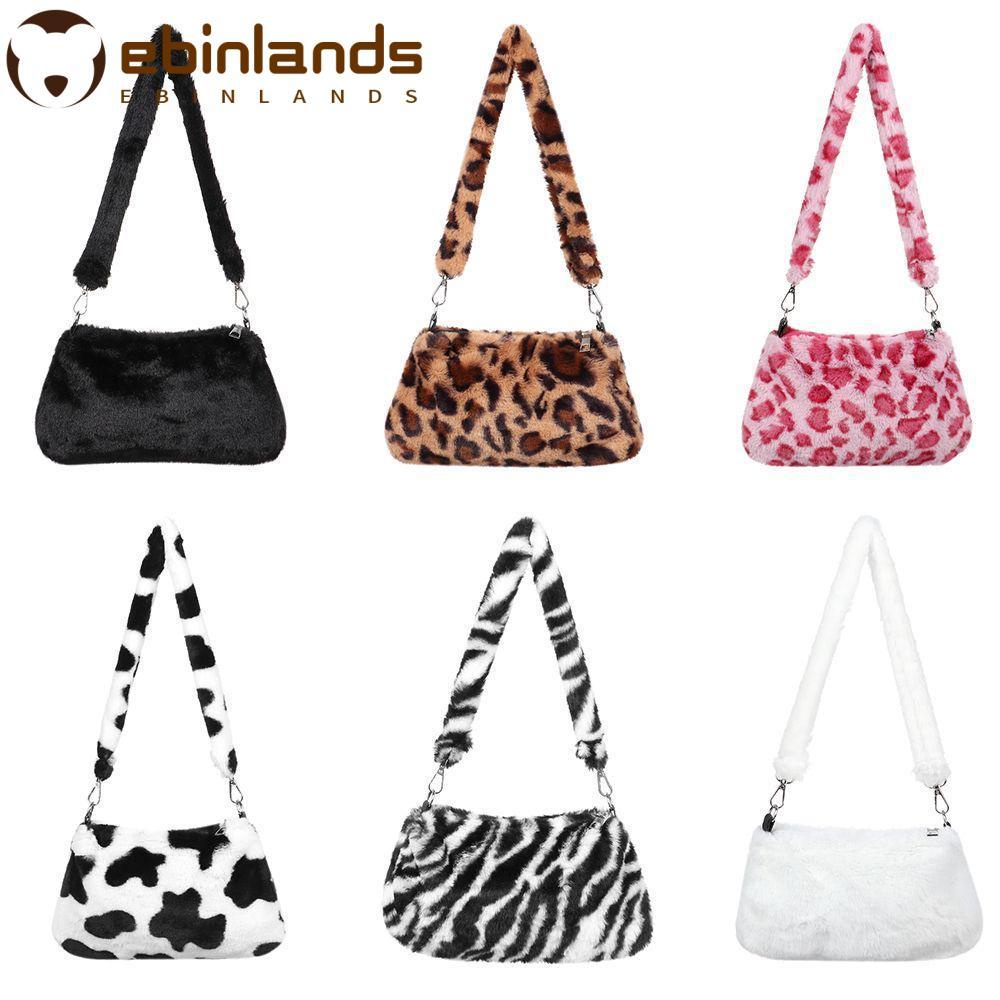 Túi Bông Đeo Vai/Cầm Tay Họa Tiết Da Báo Cho Nữ