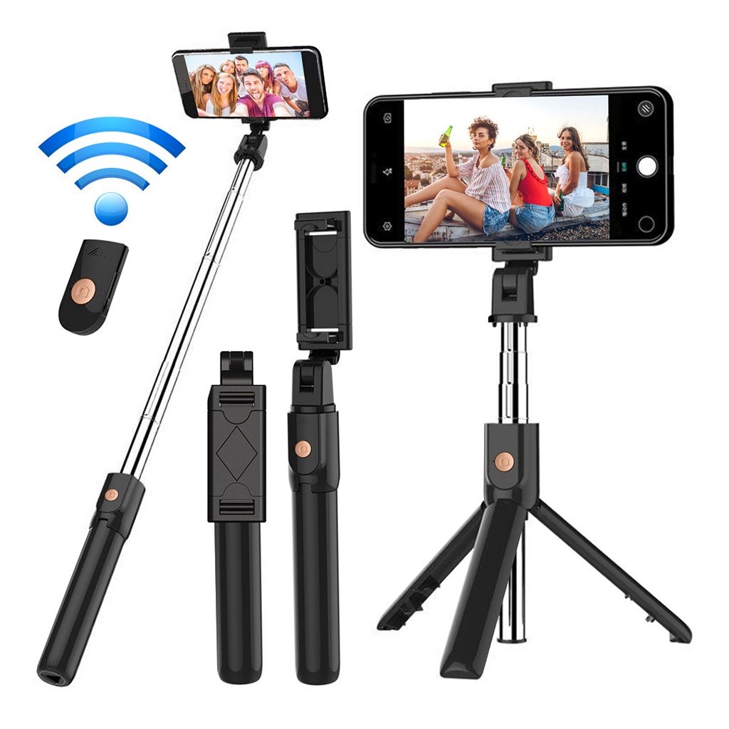 Gậy selfie chụp ảnh 3 chân tripod tự sướng bluetooth K07 tích hợp remote