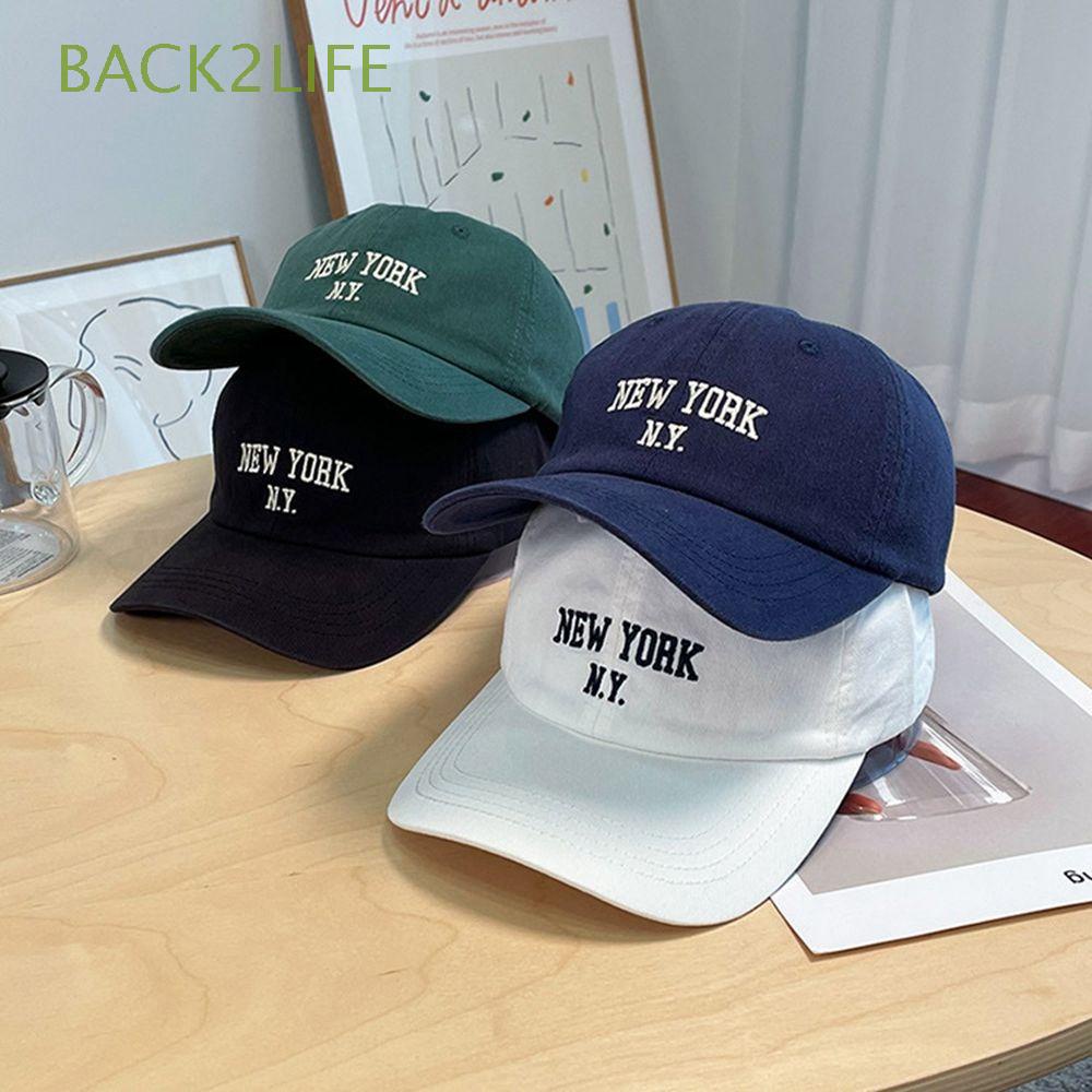 Mũ Lưỡi Trai Mềm Thêu Chữ Phong Cách Hip Hop Hàn Quốc Màu Trơn 2 Mẫu Tùy Chọn Cho Nam Và Nữ