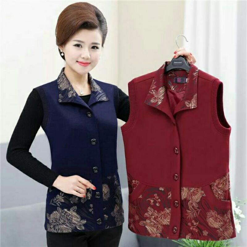 sẵn_Áo gile nữ trung niên thời trang thu xuân