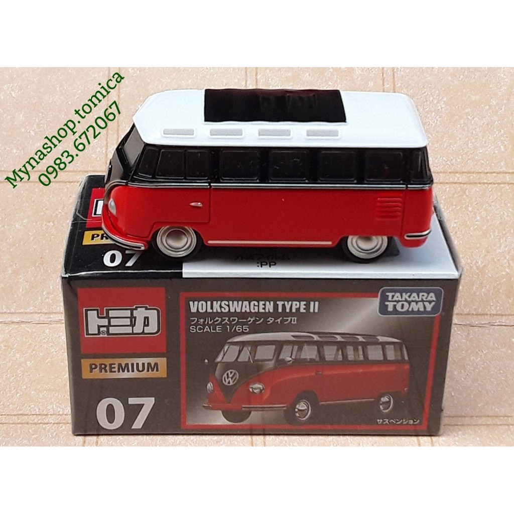 Xe mô hình tĩnh tomica premium - Volkswagen Type II - có kèm hộp như hình - tặng hộp nhựa PVC.