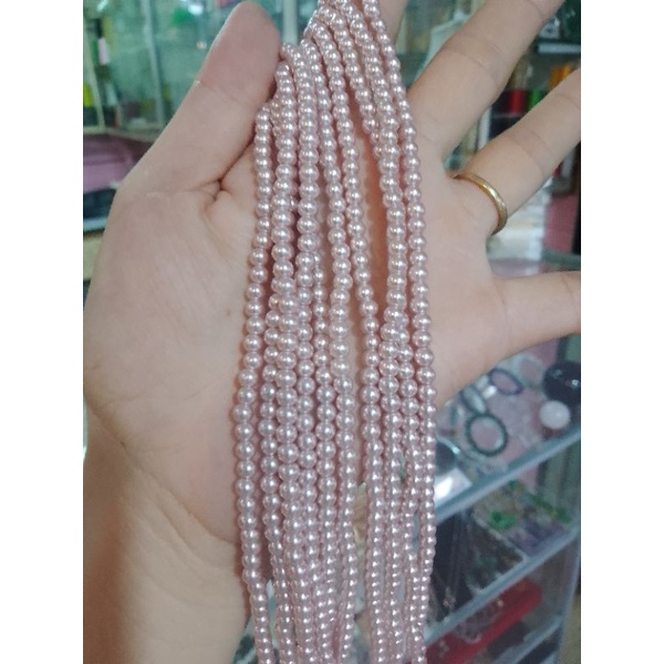 Chuỗi dây ngọc trai nhựa 5li phân loại hạt đẹp nặng mượt làm trang sức