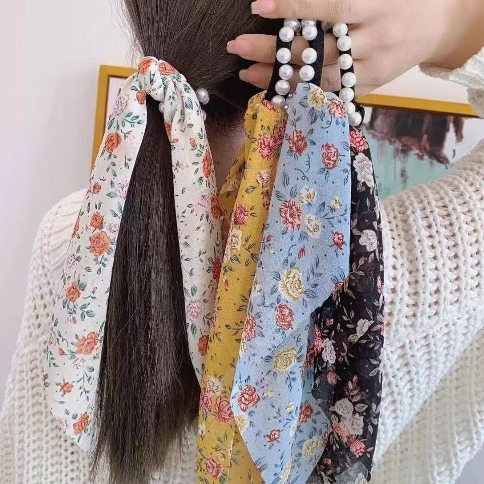 Dây Buộc Tóc Đính Ngọc Trai Thời Trang Cho Nữ