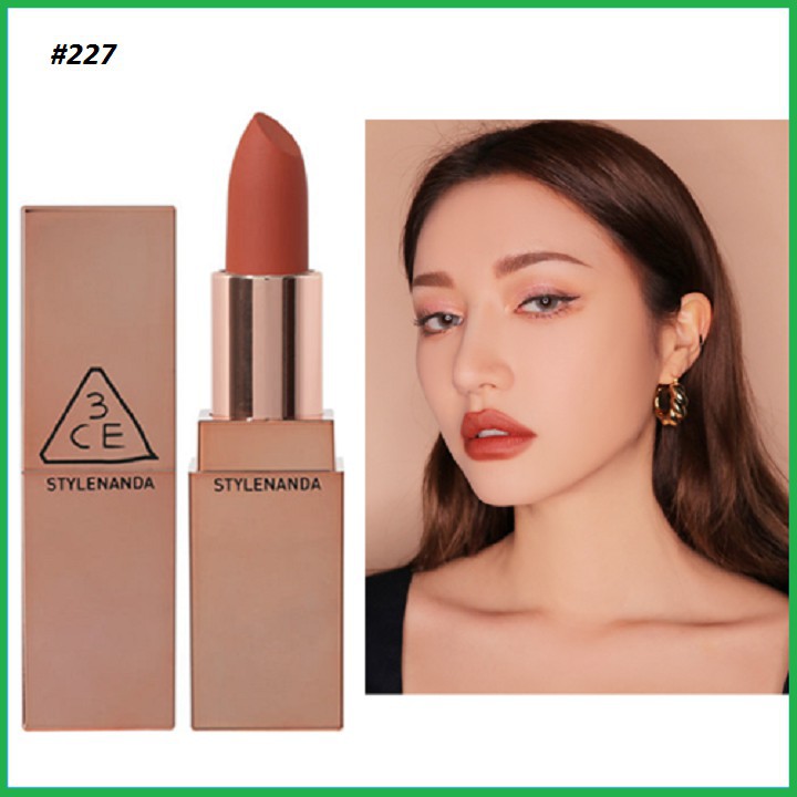 SON 3CE MATTE LIP COLOR  Màu 227 -Cam Đất