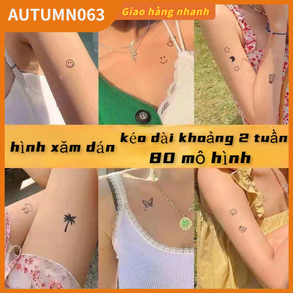 Set 5 hình xăm dán không thấm nước và mồ hôi bền khoảng 15 ngày