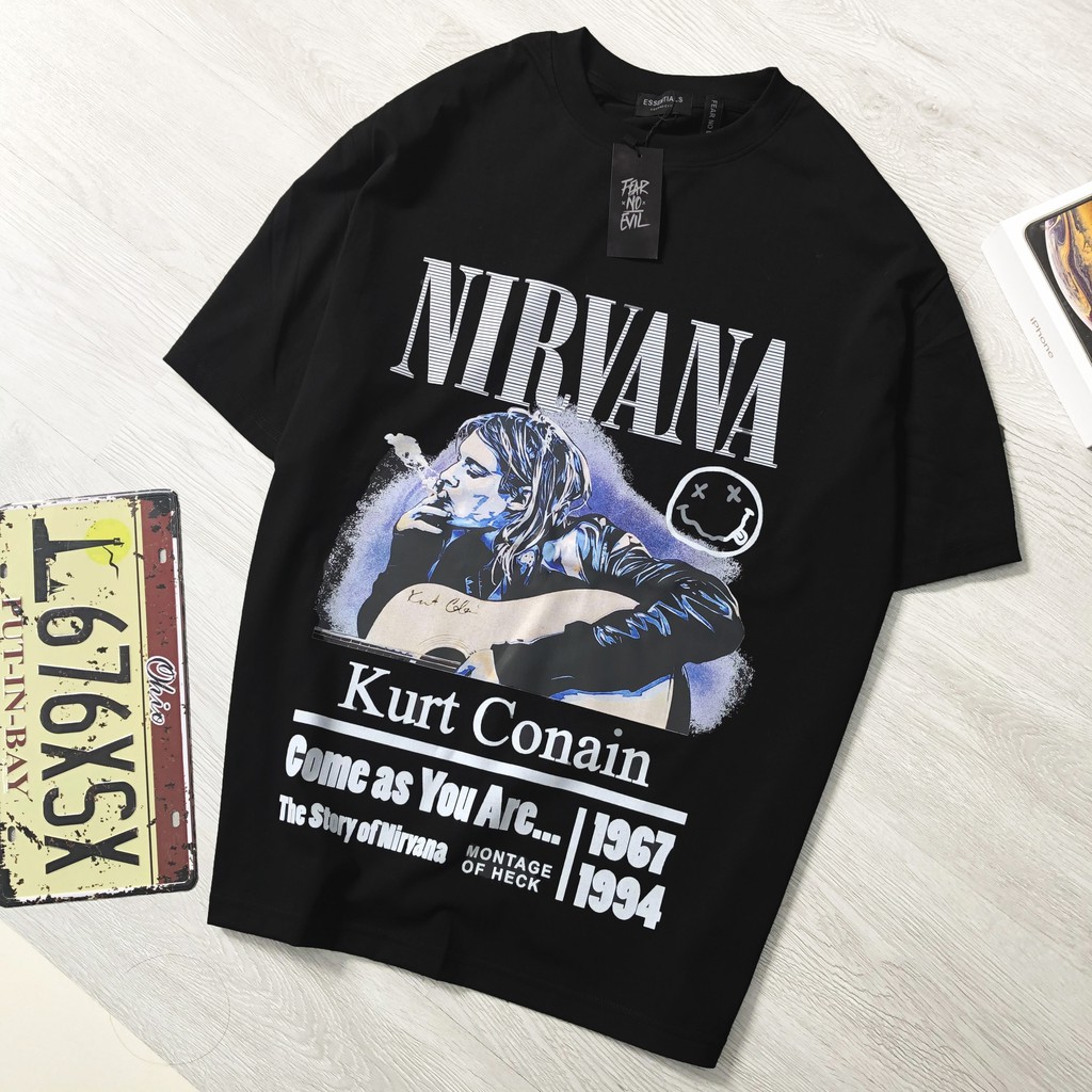 Áo thun nam nữ Nirvara Kurt Conain, Áo thun tay lỡ nam nữ unisex, Dricco