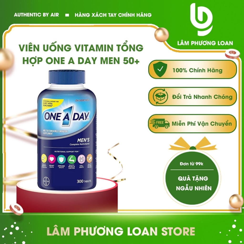 Viên uống vitamin tổng hợp One A Day Men hộp 300 viên dành cho nam giới