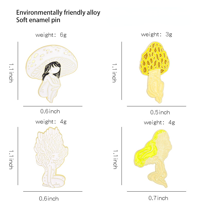 Ghim cài áo MISS ZOE hình cây nấm hoạt hình ngộ nghĩnh dễ thương