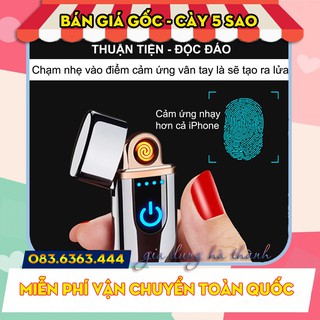 Bật lửa cảm ứng vân tay - dùng sạc điện usb tiện lợi - siêu đẹp - siêu bền