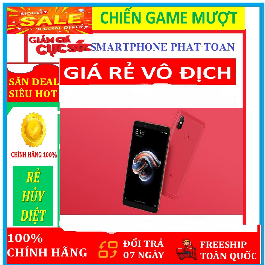 [RẺ VÔ ĐỊCH] điện thoại Xiaomi Redmi Note 5 Pro 2sim ram 4G/64G mới Fullbox, chơi Game mượt