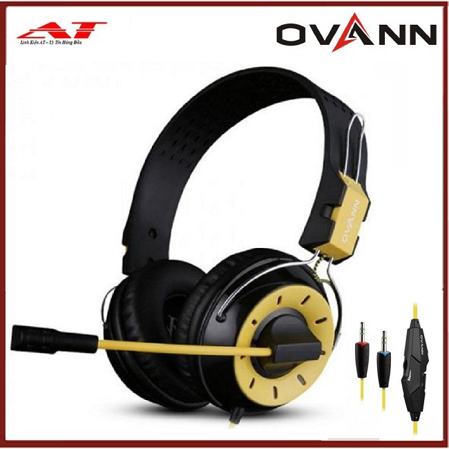 Headphone Ovann X10 Vàng Đen Tai Nghe Game Thủ