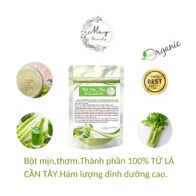 Bột Cần Tây nguyên chất 1kg sấy lạnh hữu cơ Organic Handmade