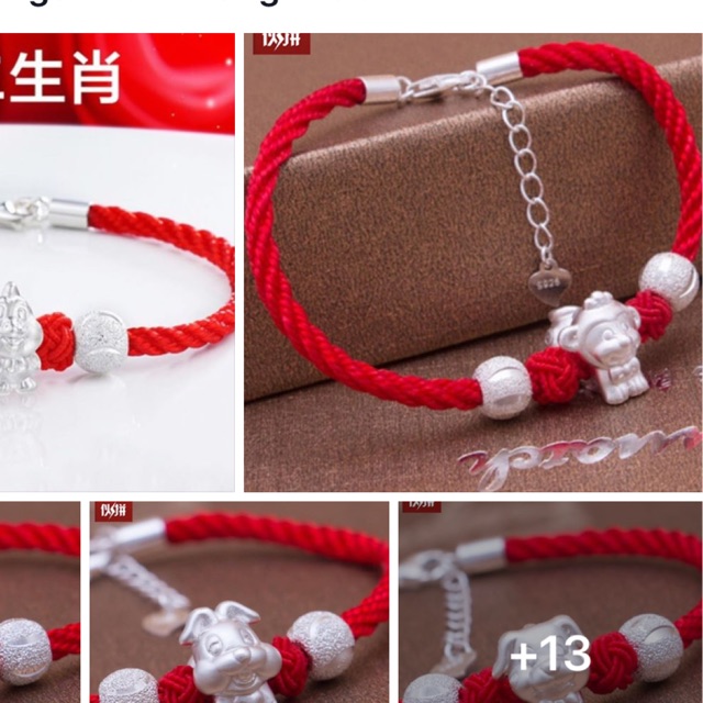 Vòng bạc con giáp combo 3c
