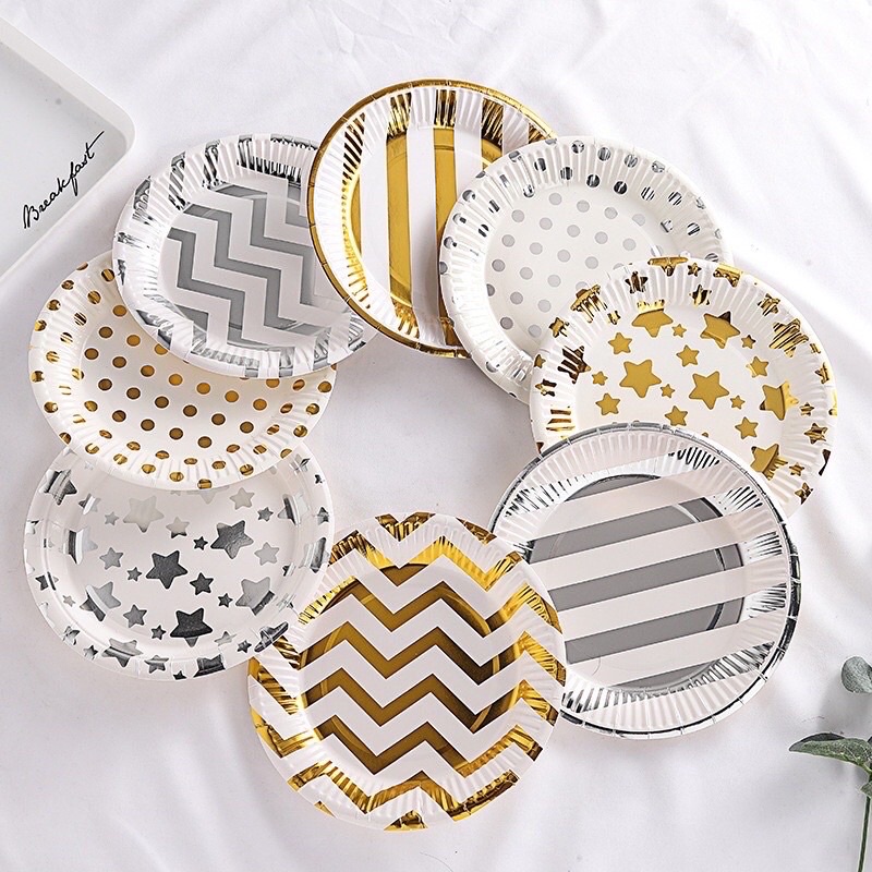 Set 10 Đĩa Giấy Tiệc Trang Trí Sinh Nhật, Happy Birthday Cho Mọi Độ Tuổi - Decor Party