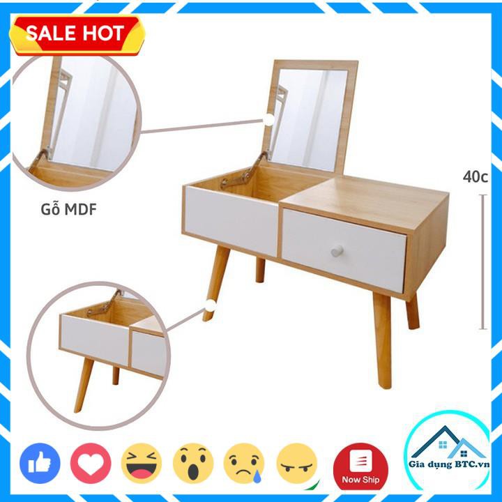 Bàn Trang Điểm Mini, Bàn Trang Điểm Ngồi Bệt, Bàn Phấn Mini Có Gương Trang Điểm Ngỗ MDF Cao Cấp Siêu Đẹp